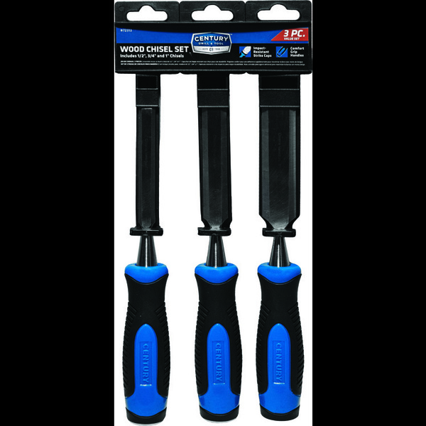 Century Drill & Tool Wood Chisel Professional 3Pc Set 1/2" 3/4" And 1" 72313